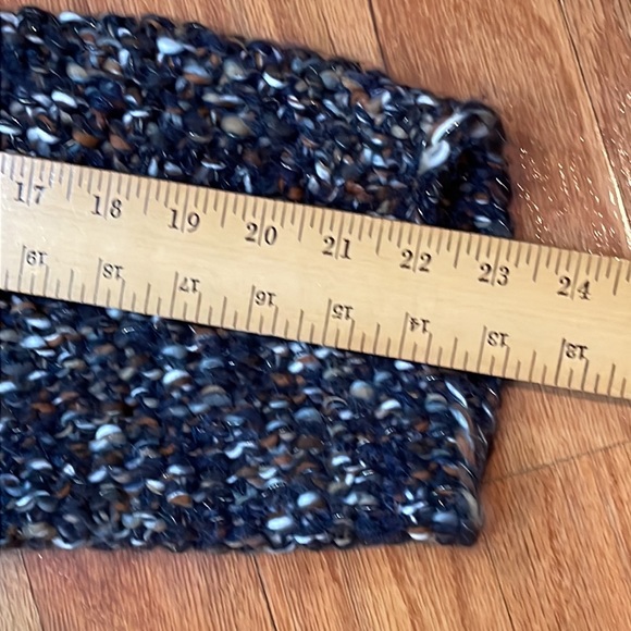 Chico’s Size 2 Medium multi color crochet sweater open front fringe sparkle - Picture 8 of 15